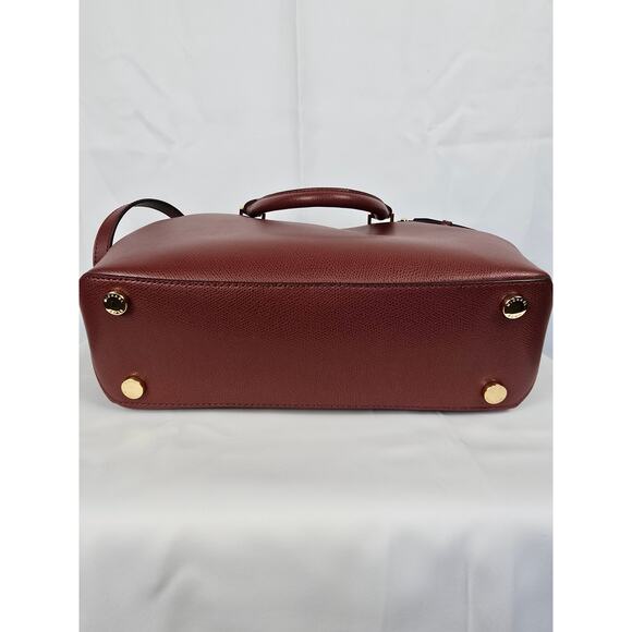 Michael Kors Florence Burgundy / Bordeaux Leather Satchel (Medium) - Picture 4 of 8